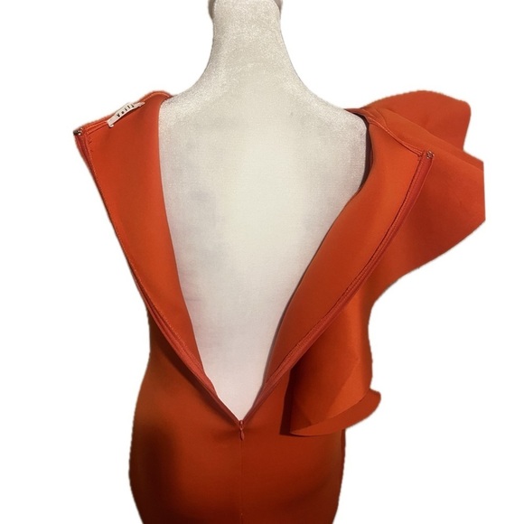 Voila One-Shoulder Ruffle Bodycon Dress / Small - Picture 5 of 6